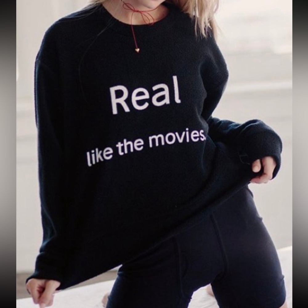 NWT Daydream Nation Real Like The Movies Black & White Sweatshirt